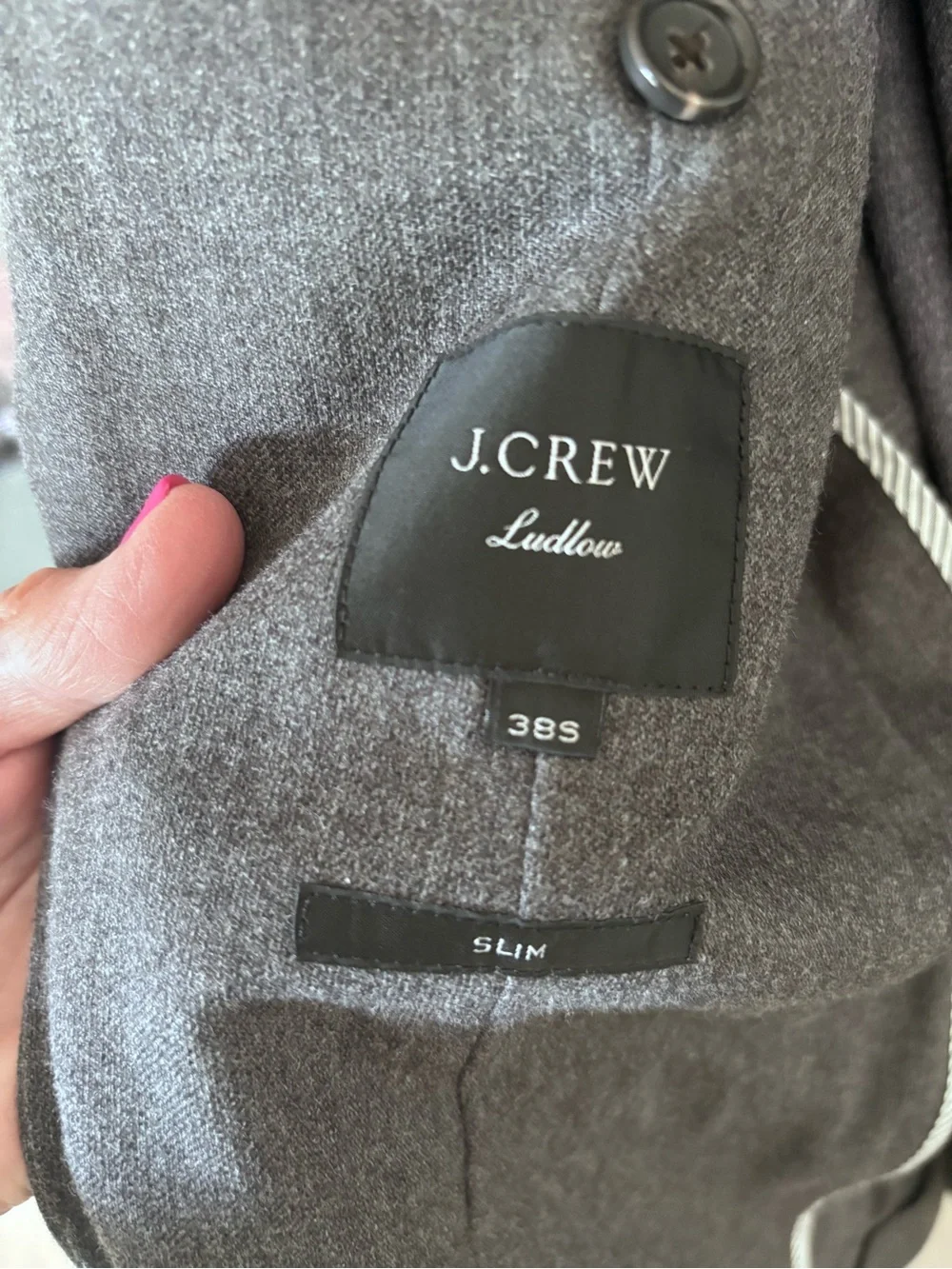 J Crew Ludlow Men's Charcoal Gray Suit - Classic Single-Breasted Suit